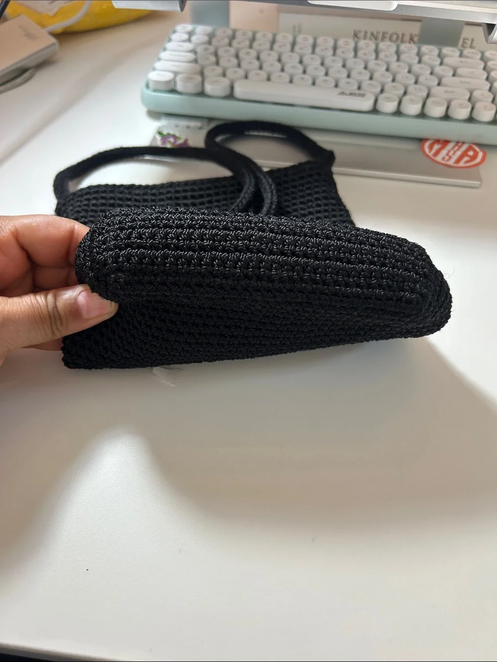 The Sak Black Crochet Crossbody Bag